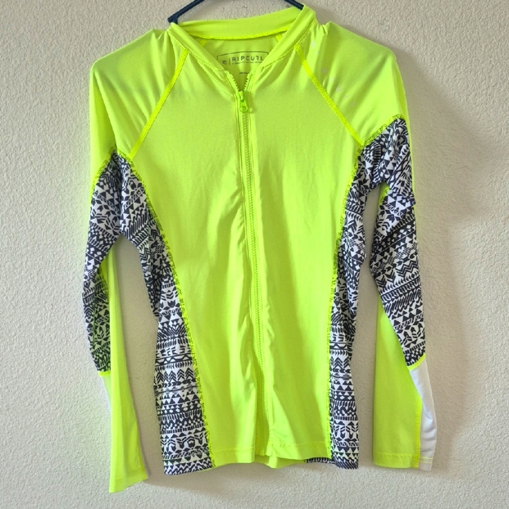 RipCurl Long Sleeve Top Green Neon UV- Protection
